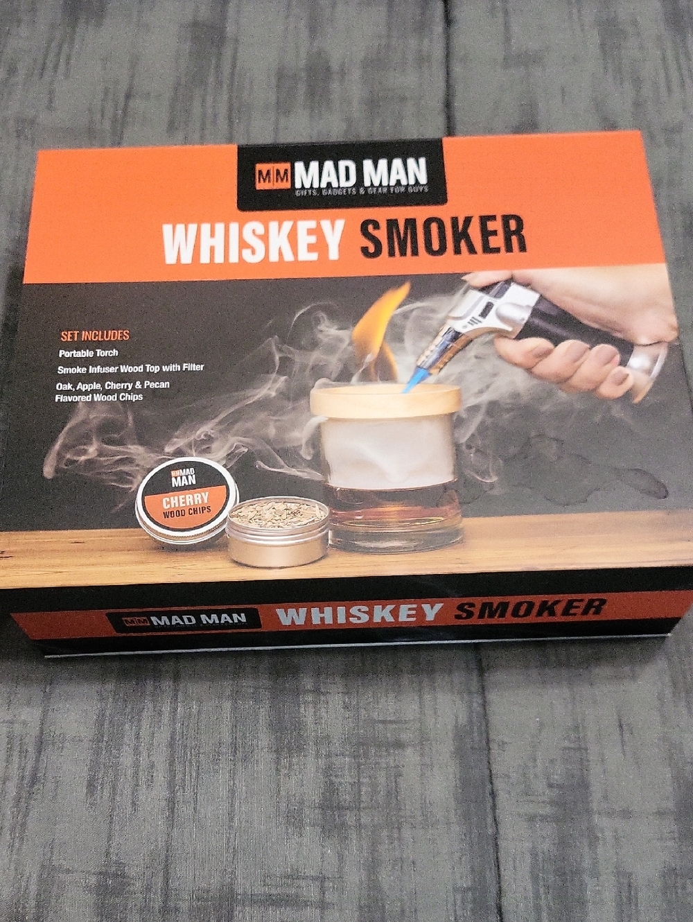 Whiskey Smoker - Orange and Black